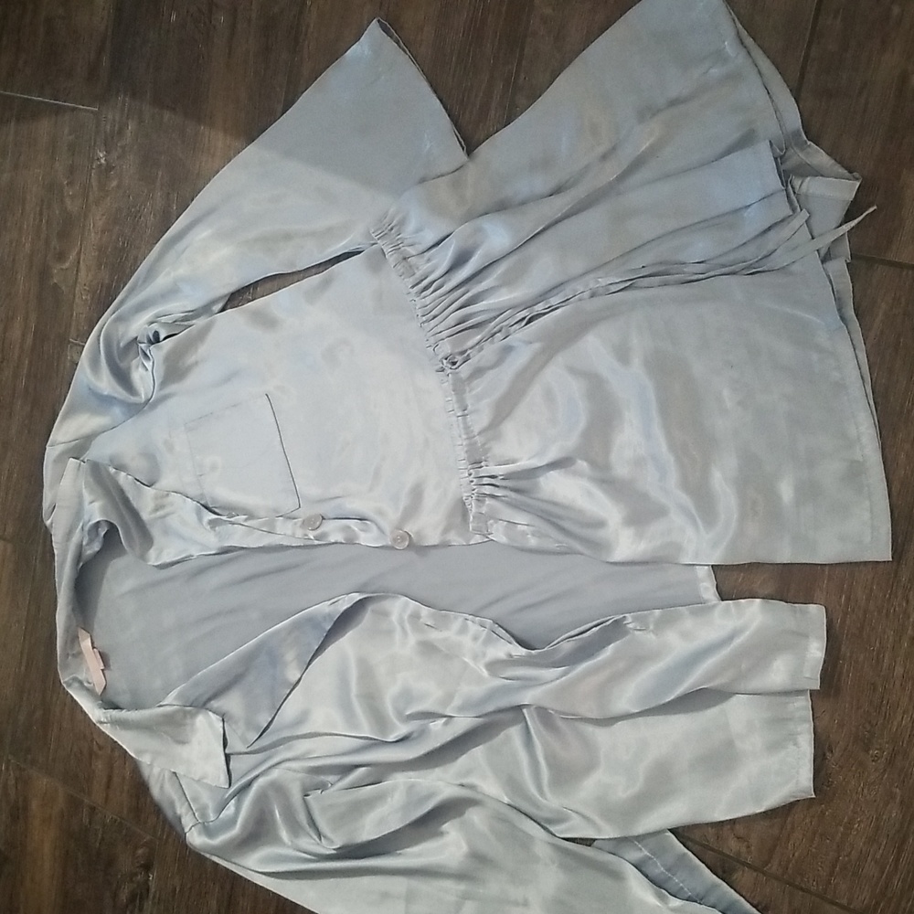 Victoria's secret light blue polyester pajama set